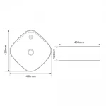 Раковина накладная MIXXUS PREMIUM WAVE-0201 MARBLE 430х430х150mm с отверстием под смеситель (MP6536)