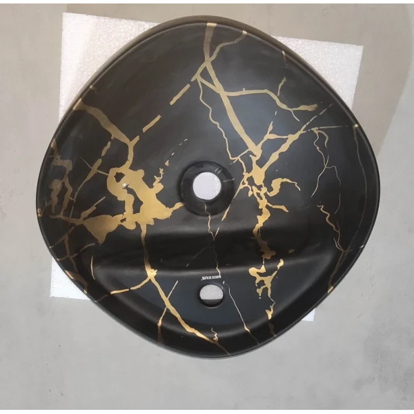 Раковина накладная MIXXUS PREMIUM WAVE-0201 MARBLE 430х430х150mm с отверстием под смеситель (MP6536)