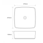 Раковина накладна Mixxus Premium DIVERSE-0104 MARBLE 370х370х135mm (MP6537)
