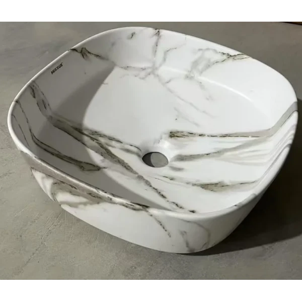 Раковина накладна Mixxus Premium DIVERSE-0104 MARBLE 370х370х135mm (MP6537)