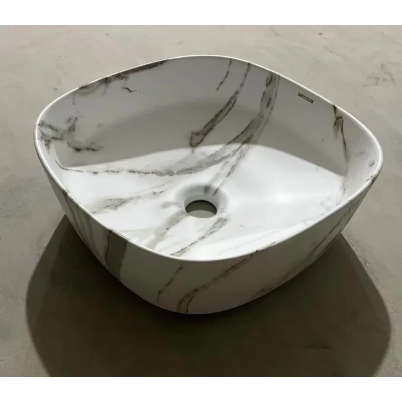 Раковина накладная Mixxus Premium DIVERSE-0104 MARBLE 370х370х135mm (MP6537)