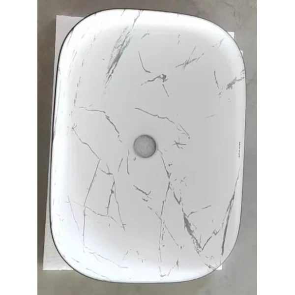 Раковина накладная MIXXUS PREMIUM DIVERSE-0112 MARBLE-BLACK 455х325х135mm (MP6541)