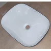 Раковина накладная Mixxus Premium DIVERSE-0112 WHITE-BLACK 455х325х135mm (MP6542)