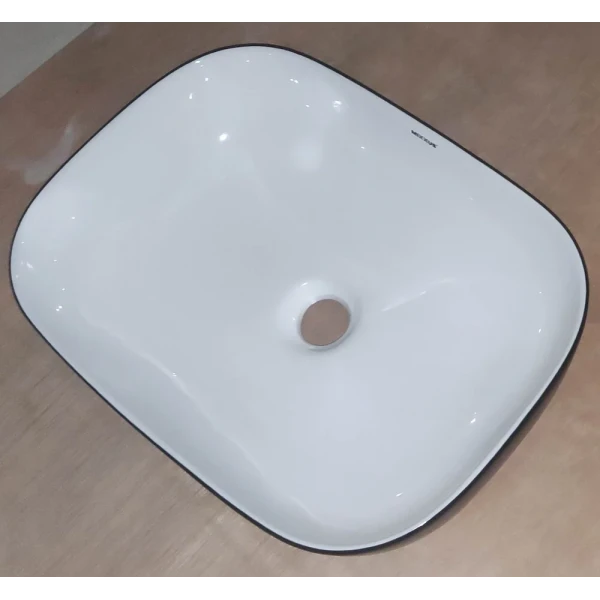 Раковина накладная Mixxus Premium DIVERSE-0112 WHITE-BLACK 455х325х135mm (MP6542)