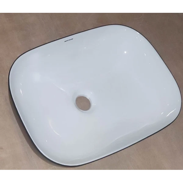 Раковина накладная Mixxus Premium DIVERSE-0112 WHITE-BLACK 455х325х135mm (MP6542)