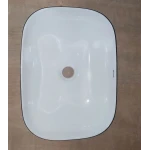 Раковина накладная Mixxus Premium DIVERSE-0112 WHITE-BLACK 455х325х135mm (MP6542)