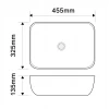 Раковина накладная Mixxus Premium DIVERSE-0112 MARBLE 455х325х135mm (MP6543)