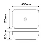 Раковина накладная MIXXUS PREMIUM DIVERSE-0113 MARBLE 455х325х135mm (MP6544)