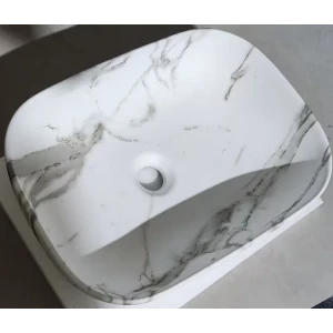 Раковина накладная MIXXUS PREMIUM DIVERSE-0114 MARBLE 455х325х135mm (MP6545)