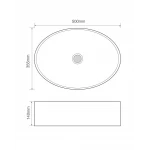 Раковина накладная Mixxus Premium BEVEL-0106 500х355х140mm (MP6546)