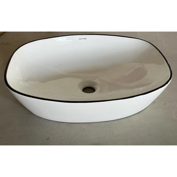 Раковина накладная Mixxus Premium DIVERSE-0109 EDGE BLACK 500х380х140mm (MP6549)