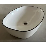 Раковина накладная Mixxus Premium DIVERSE-0109 EDGE BLACK 500х380х140mm (MP6549)