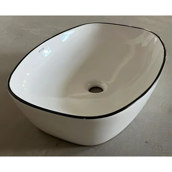 Раковина накладная Mixxus Premium DIVERSE-0109 EDGE BLACK 500х380х140mm (MP6549)