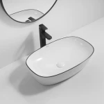 Раковина накладная Mixxus Premium DIVERSE-0109 EDGE BLACK 500х380х140mm (MP6549)