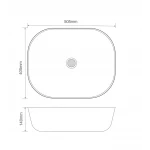Раковина накладная MIXXUS PREMIUM DIVERSE-0107 505х405х140mm (MP6550)
