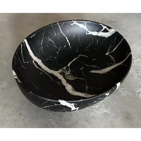 Раковина накладная Mixxus Premium ELLIPSE-0102 MARBLE 515х400х130mm (MP6552)