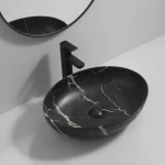 Раковина накладная Mixxus Premium ELLIPSE-0102 MARBLE 515х400х130mm (MP6552)