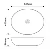 Раковина накладная Mixxus Premium ELLIPSE-0102 MARBLE 515х400х130mm (MP6552)