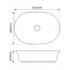 Раковина накладная Mixxus Premium ELLIPSE-0103 550х390х140mm (MP6553)