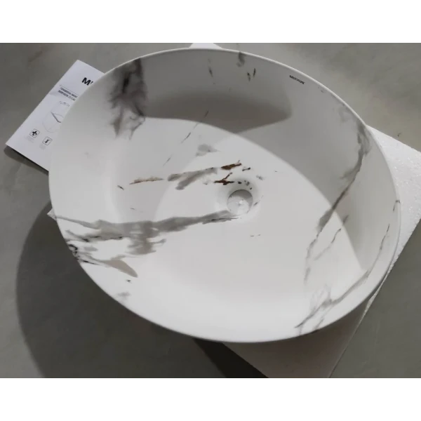 Раковина накладная MIXXUS PREMIUM ELLIPSE-0104 MARBLE 550х415х140mm (MP6554)