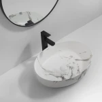 Раковина накладная MIXXUS PREMIUM ELLIPSE-0104 MARBLE 550х415х140mm (MP6554)