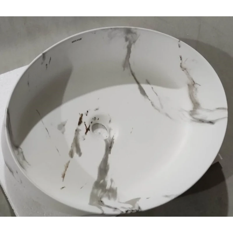 Раковина накладная MIXXUS PREMIUM ELLIPSE-0104 MARBLE 550х415х140mm (MP6554)