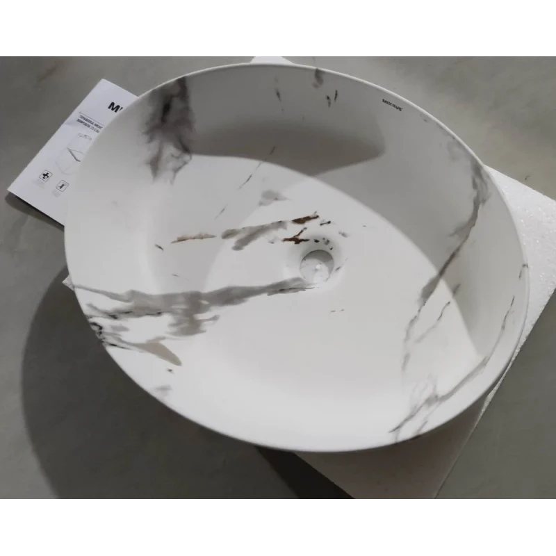 Раковина накладная MIXXUS PREMIUM ELLIPSE-0104 MARBLE 550х415х140mm (MP6554)
