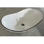Раковина накладна Mixxus Premium WAVE-0105 EDGE BLACK 620х360х160mm (MP6556)