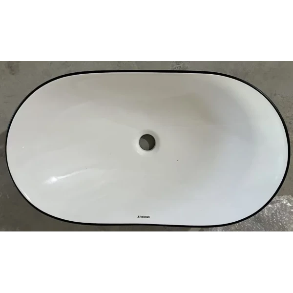 Раковина накладная Mixxus Premium WAVE-0105 EDGE BLACK 620х360х160mm (MP6556)