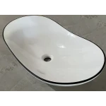 Раковина накладная Mixxus Premium WAVE-0105 EDGE BLACK 620х360х160mm (MP6556)