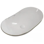 Раковина накладная MIXXUS PREMIUM WAVE-0105 EDGE GOLD 620х360х160mm (MP6557)