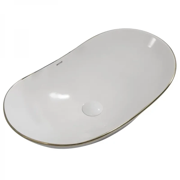 Раковина накладная MIXXUS PREMIUM WAVE-0105 EDGE GOLD 620х360х160mm (MP6557)