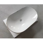 Раковина накладная MIXXUS PREMIUM WAVE-0105 EDGE GOLD 620х360х160mm (MP6557)