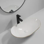 Раковина накладная MIXXUS PREMIUM WAVE-0105 EDGE GOLD 620х360х160mm (MP6557)