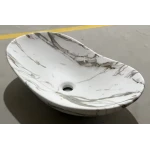 Раковина накладная MIXXUS PREMIUM WAVE-0105 MARBLE 620х360х160mm (MP6559)