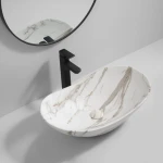 Раковина накладная MIXXUS PREMIUM WAVE-0105 MARBLE 620х360х160mm (MP6559)