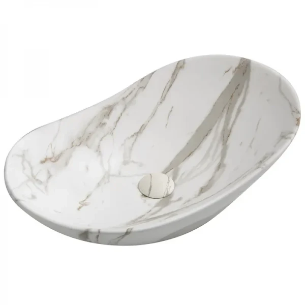 Раковина накладная MIXXUS PREMIUM WAVE-0105 MARBLE 620х360х160mm (MP6559)