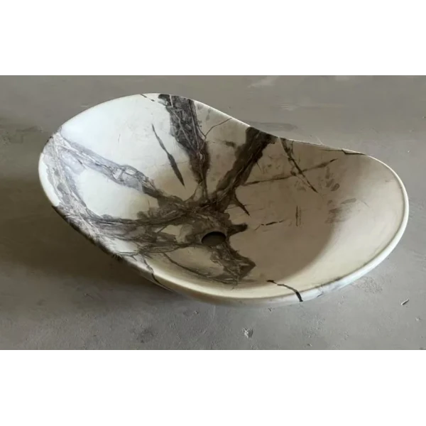 Раковина накладная MIXXUS PREMIUM WAVE-0106 MARBLE 620х360х160mm (MP6560)