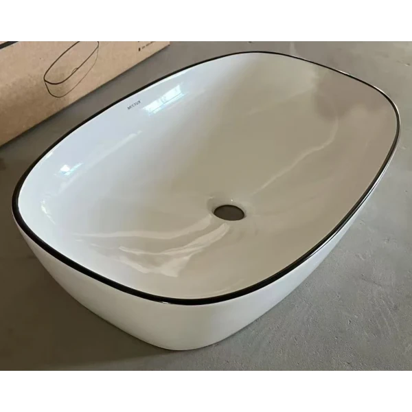 Раковина накладная Mixxus Premium DIVERSE-0111 EDGE BLACK 600х380х140mm (MP6562)