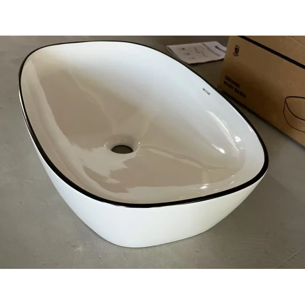 Раковина накладная Mixxus Premium DIVERSE-0111 EDGE BLACK 600х380х140mm (MP6562)