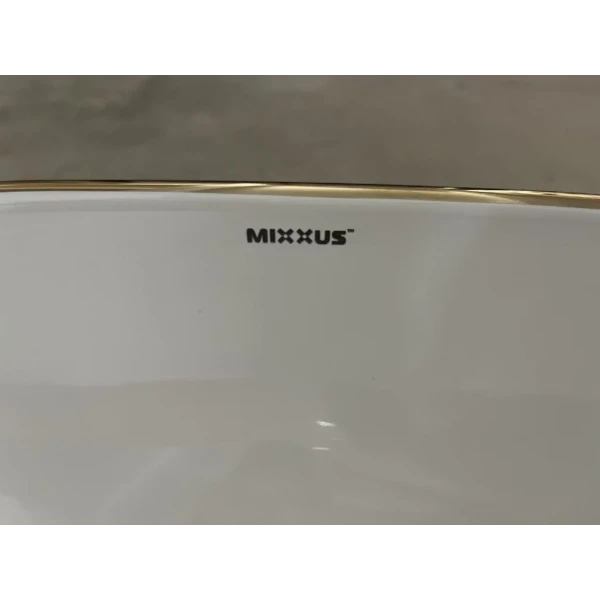 Раковина накладная Mixxus Premium ELLIPSE-0105 EDGE GOLD 600х400х150mm (MP6564)