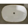 Раковина накладная Mixxus Premium ELLIPSE-0105 EDGE GOLD 600х400х150mm (MP6564)
