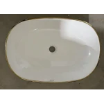 Раковина накладная Mixxus Premium ELLIPSE-0105 EDGE GOLD 600х400х150mm (MP6564)