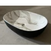 Раковина накладная MIXXUS PREMIUM ELLIPSE-0105 MARBLE-BLACK 600х400х150mm (MP6565)