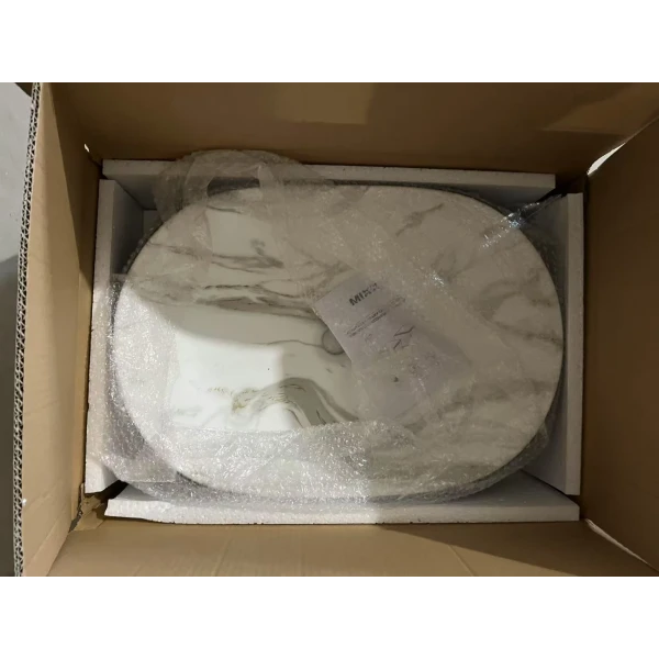 Раковина накладная MIXXUS PREMIUM ELLIPSE-0105 MARBLE-BLACK 600х400х150mm (MP6565)