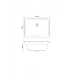 Раковина врізна під стільницю MIXXUS PREMIUM STYLE-1701 510х380х200mm з переливом (MP6567)