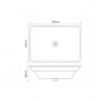 Раковина врезная на столешницу Mixxus Premium STYLE-1601 590х420х180mm с переливом (MP6570)