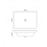 Раковина врезная на столешницу Mixxus Premium STYLE-1601 590х420х180mm с переливом (MP6570)