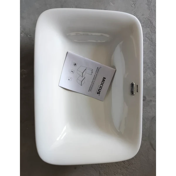 Раковина врезная на столешницу Mixxus Premium STYLE-1601 590х420х180mm с переливом (MP6570)