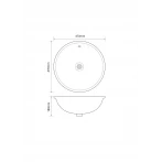 Раковина врезная на столешницу MIXXUS PREMIUM TOPPER-1601 470х470х180mm с переливом (MP6571)